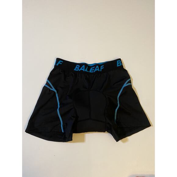 BALEAF Men's Sz Medium Black and Blue Bike Cycling Shorts w/ Padding - Picture 1 of 5